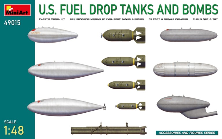 Réservoirs et bombes de largages carburant US