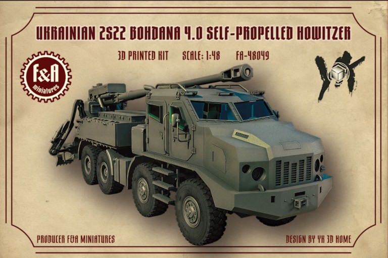 Kit Ukrainian 2S22 Bohdana 4.0 self-propelled howitzer
