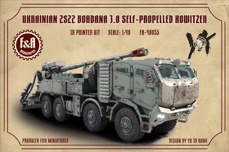 Kit Ukrainian 2S22 Bohdana 3.0 self-propelled howitzer