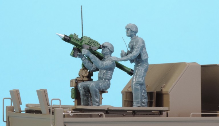 Figurines équipage poste de tir Mistral 1/48e