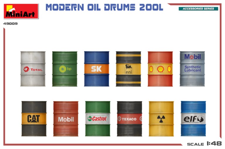 Bidons d’huile moderne 200 L