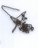 50cm Vehicle chain 1mm link (black)